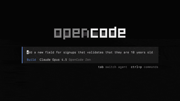 OpenCode running in the terminal. Source: OpenCode.ai